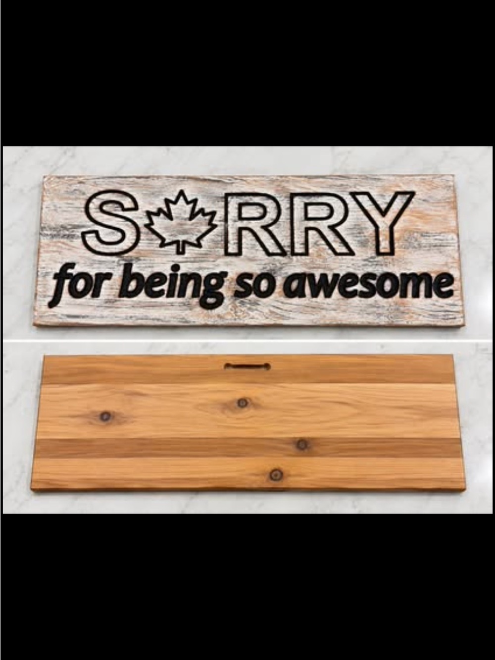 Rustic Whitewashed "Sorry for Being So Awesome" Wall Sign